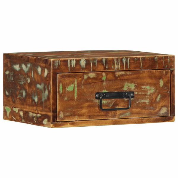 vidaXL Vegghengt nattbord gjenvunnet heltre