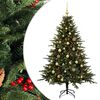 vidaXL Kunstig juletre med julekuler 120 cm 150 LED-lys Varmhvit