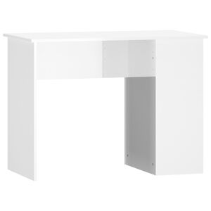 vidaXL Skrivebord h&oslash;yglans hvit 100x55x75 cm konstruert tre
