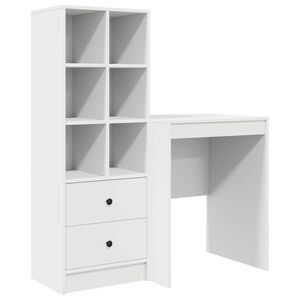 vidaXL Skrivebord Hvit 145,5 x 40 x 127 cm 2 stk.