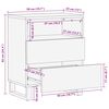 vidaXL Nattbord svart 50x33x62 cm heltre mango