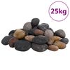 vidaXL Polerte sm&aring;stein 25 kg flerfarget 5-8 cm