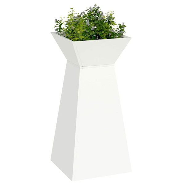 vidaXL Søyleplanter Hvit 35 x 35 x 73 cm