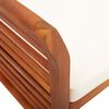 vidaXL 3-seters hagebenk med pute 150 cm heltre akasie