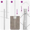 vidaXL Gjerde med stolpe s&oslash;lv 1,6 x 10 m St&aring;l
