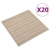 vidaXL Teppefliser gulv 20 stk 5 m&sup2; 50x50 cm stripet beige