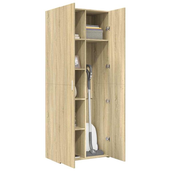 vidaXL Highboard sonoma eik 70x42,5x185 cm konstruert tre
