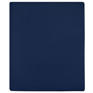 vidaXL Jerseylaken marinebl&aring; 90x200 cm bomull