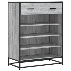 vidaXL Skoskap gr&aring; sonoma 75x38x97,5 cm konstruert tre og metall