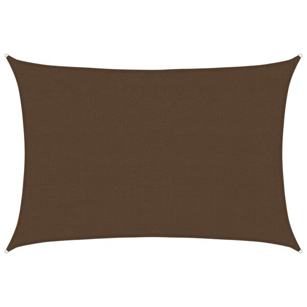 vidaXL Solseil 160 g/m² brun 4x5 m HDPE
