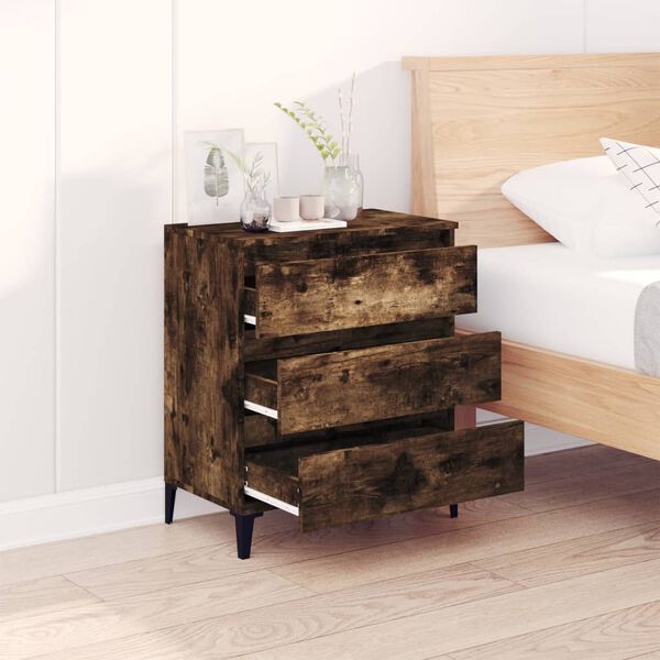 vidaXL Skjenk r&oslash;kt eik 60x35x70 cm konstruert tre