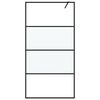 vidaXL Dusjvegg svart 100x195 cm halvfrostet ESG-glass
