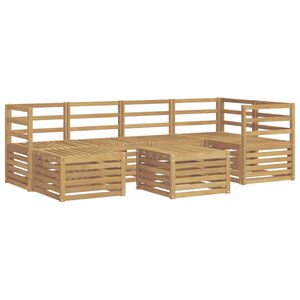 vidaXL Utend&oslash;rs sofa-sett 7 pcs Hvit Polyester