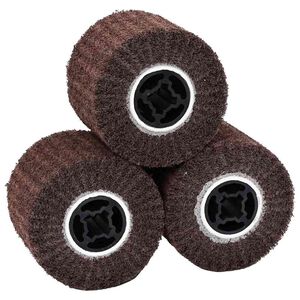 vidaXL Slipe ruller 3 stk. Brun 12 x 12 x 10 cm Syntetisk fiber