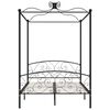 vidaXL Himmelsengeramme svart metall 120x200 cm
