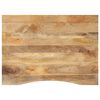 vidaXL Skrivebordsplate med kurve 110x80x2,5 cm heltre grovt mangotre