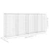 vidaXL Gabion med topp- og bunndekke galvanisert stål 200x20x85 cm