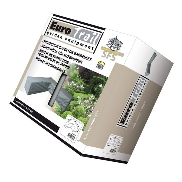 Eurotrail Trekk til hagesofa L-form 275x275x100/70 cm gr&aring;