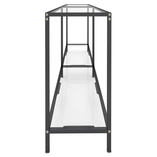vidaXL Konsollbord gjennomsiktig 180x35x75,5 cm herdet glass