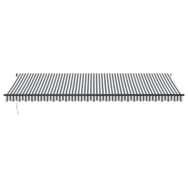 vidaXL Manuell uttrekkbar markise antrasitt og hvit 600x350 cm
