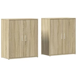 vidaXL Skjenker 2 sonoma eik 60x31x70 cm konstruert tre