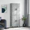 vidaXL Highboard betonggr&aring; 69,5x34x180 cm konstruert tre