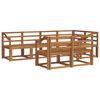 vidaXL Utend&oslash;rs sofa-sett 7 pcs Naturlig Solid akasietre