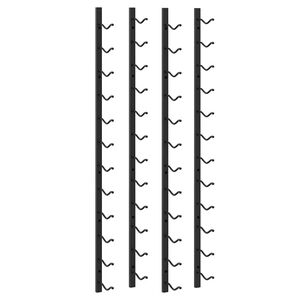 vidaXL Veggmontert vinstativ for 12 flasker 2 stk svart jern