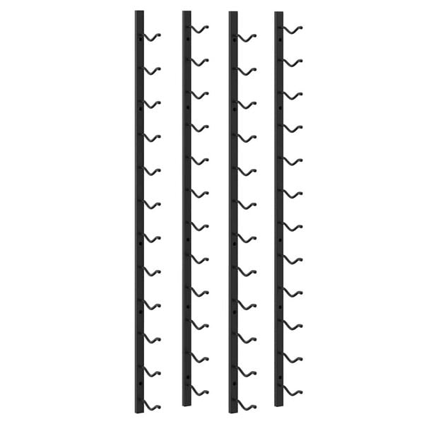 vidaXL Veggmontert vinstativ for 12 flasker 2 stk svart jern