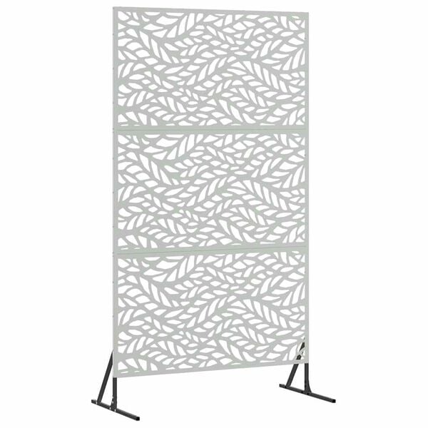 vidaXL Personvernsvegg Gr&aring; 100 x 50 x 180 cm St&aring;l