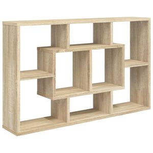 vidaXL Vegghylle sonoma eik 85x16x52,5 cm konstruert tre