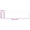 vidaXL Uttrekkbar sidemarkise 120x500 cm kremhvit