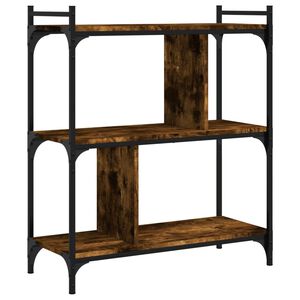 vidaXL Bokhylle 3 etasjer r&oslash;kt eik 76x32x88 cm konstruert tre
