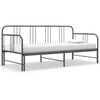 vidaXL Uttrekkbar ramme til sovesofa gr&aring; metall 90x200 cm