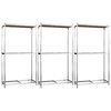 vidaXL Dekkstativer 2 lag 3 stk s&oslash;lv 110x40x180 cm st&aring;l