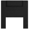 vidaXL Hodegavl med hylle Svart Eik 100 x 15 x 103,5 cm Konstruert tre