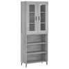 vidaXL Highboard gr&aring; sonoma 69,5x34x180 cm konstruert tre