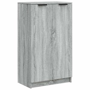 vidaXL Skohylle gr&aring; sonoma 59x35x100 cm konstruert tre