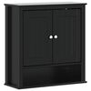 vidaXL Baderomsskap BERG svart 69,5x27x71,5 cm heltre furu