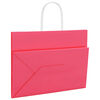vidaXL Papirposer 250 stk med h&aring;ndtak rosa 32x17x25 cm