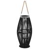 vidaXL Hengelanterne for stearinlys bambus svart 60 cm