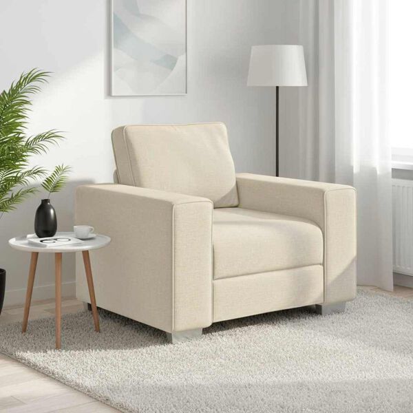 vidaXL Sofa Beige 100 x 77 x 82 cm Linblandingsstoff
