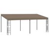 vidaXL Veggmontert paviljong 6x3 m gr&aring;brun stoff
