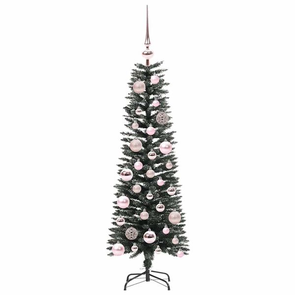 vidaXL Kunstig juletre grønn 40,5 x 40,5 x 120 cm PVC og plast og stål