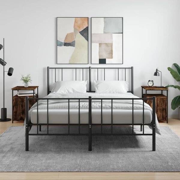 vidaXL Nattbord 2 stk r&oslash;kt eik 40x42x60 cm konstruert tre