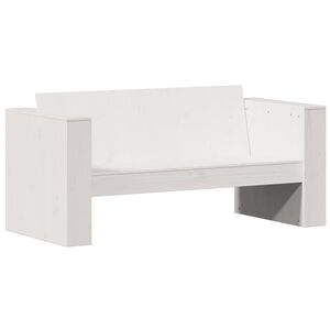 vidaXL Hagesofa 2-seters hvit 134x60x62 cm heltre furu