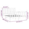 vidaXL Sengeramme uten madrass 140x200 cm heltre furu