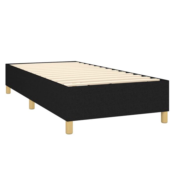 vidaXL Boxspring-sengeramme svart 90x190 cm Single stoff