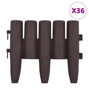 vidaXL Plenkanter 36 stk brun 10 m PP