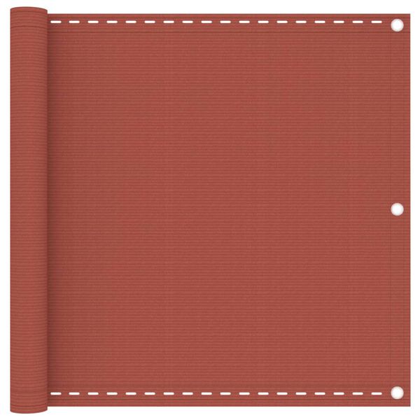 vidaXL Balkongskjerm terrakotta 90x500 cm HDPE